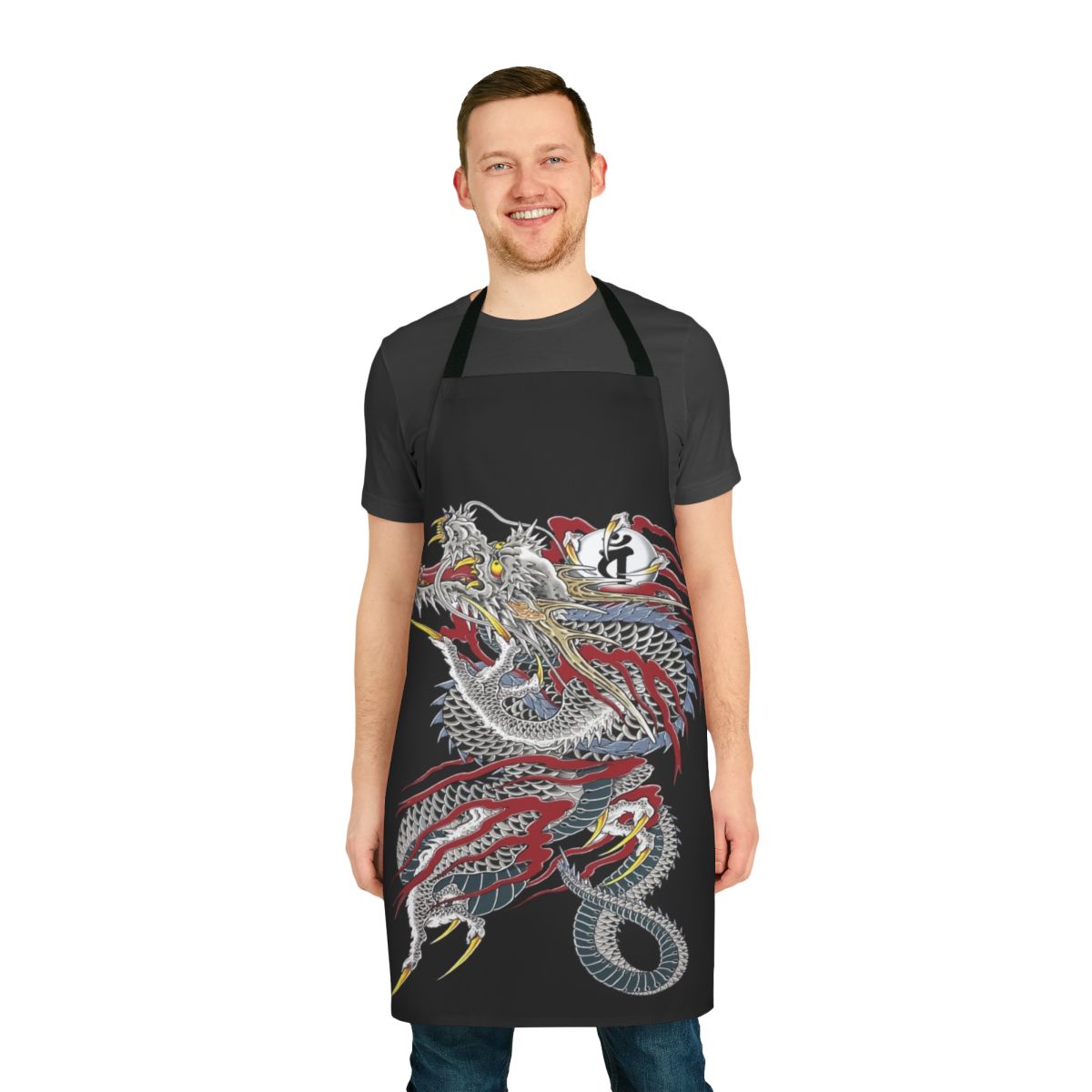 Apron featuring the iconic Dragon of Dojima, Kiryu Kazuma, from the Yakuza video game series