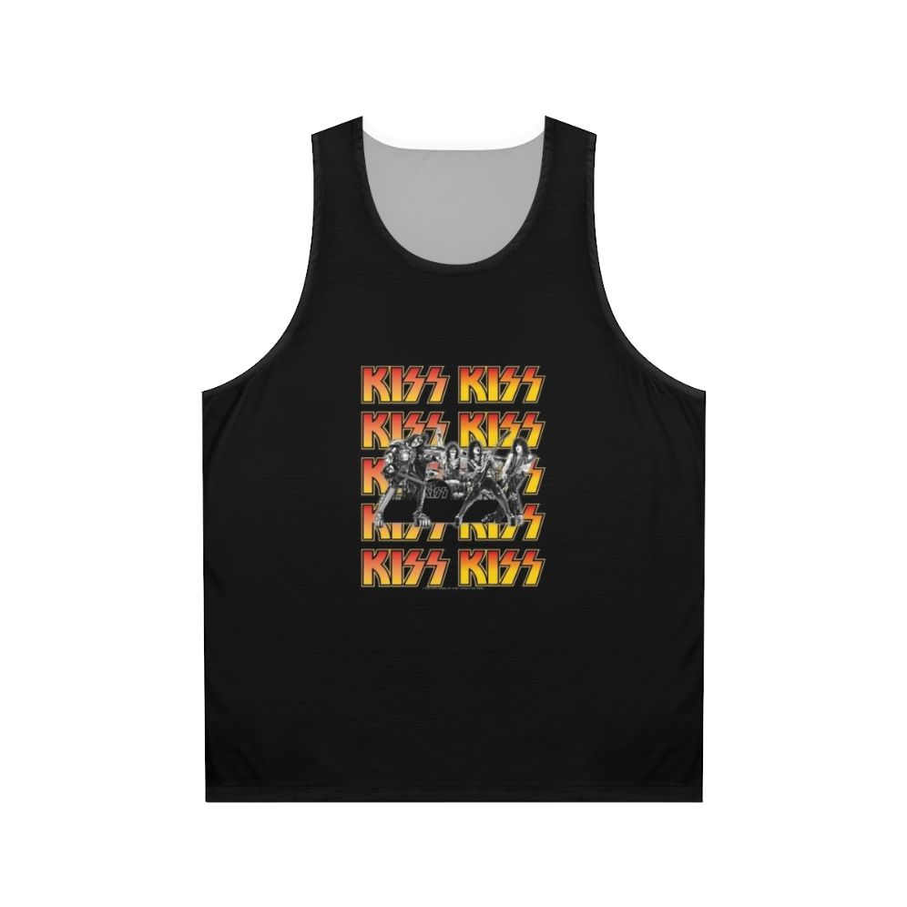 Unisex tank top with Kiss band fan art