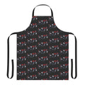 A dark apron featuring a graphic design inspired by the iconic KISS band logo