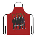 Kiss inspired hard rock band apron with red and black color scheme