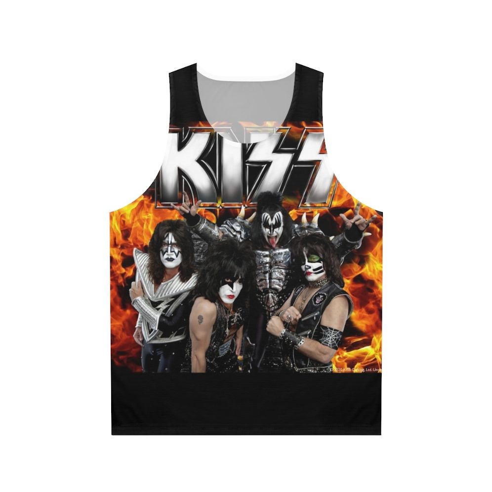 Unisex tank top with KISS band logo