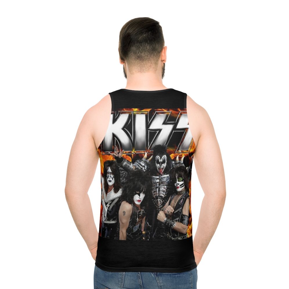 Unisex tank top with KISS band logo