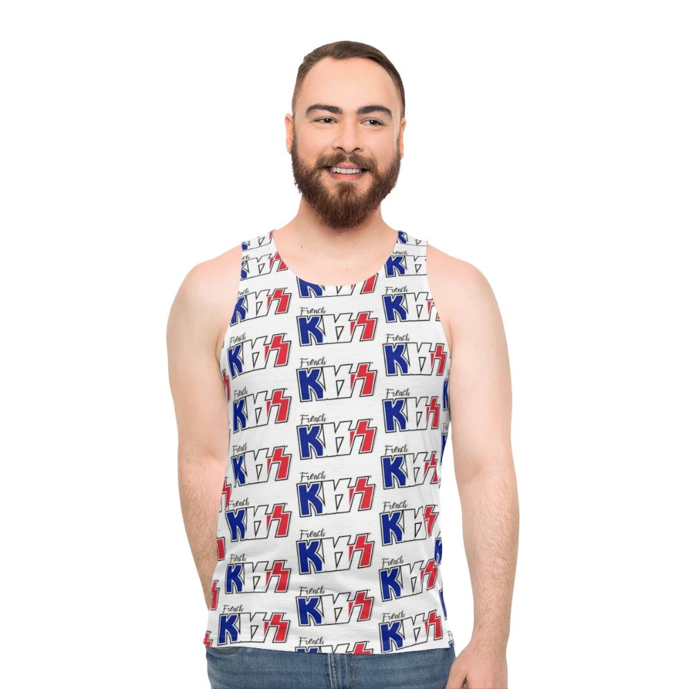 Kiss the Band French Kiss Logo Unisex Tank Top