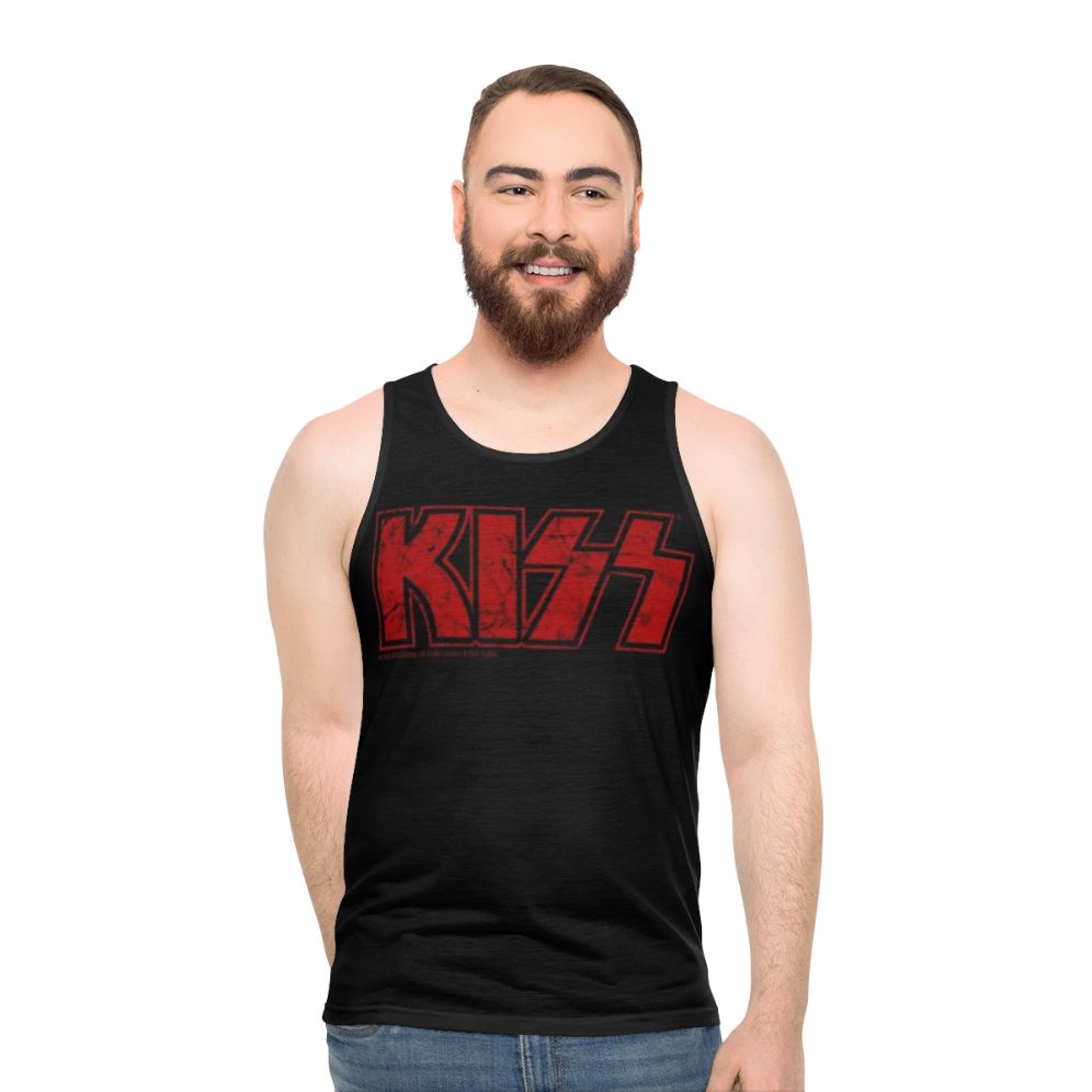 Kiss the band logo unisex tank top