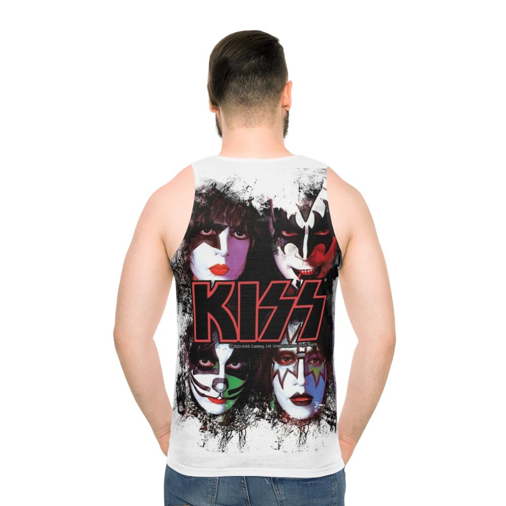 Kiss the Band Members Face Brush Effect Unisex Tank Top