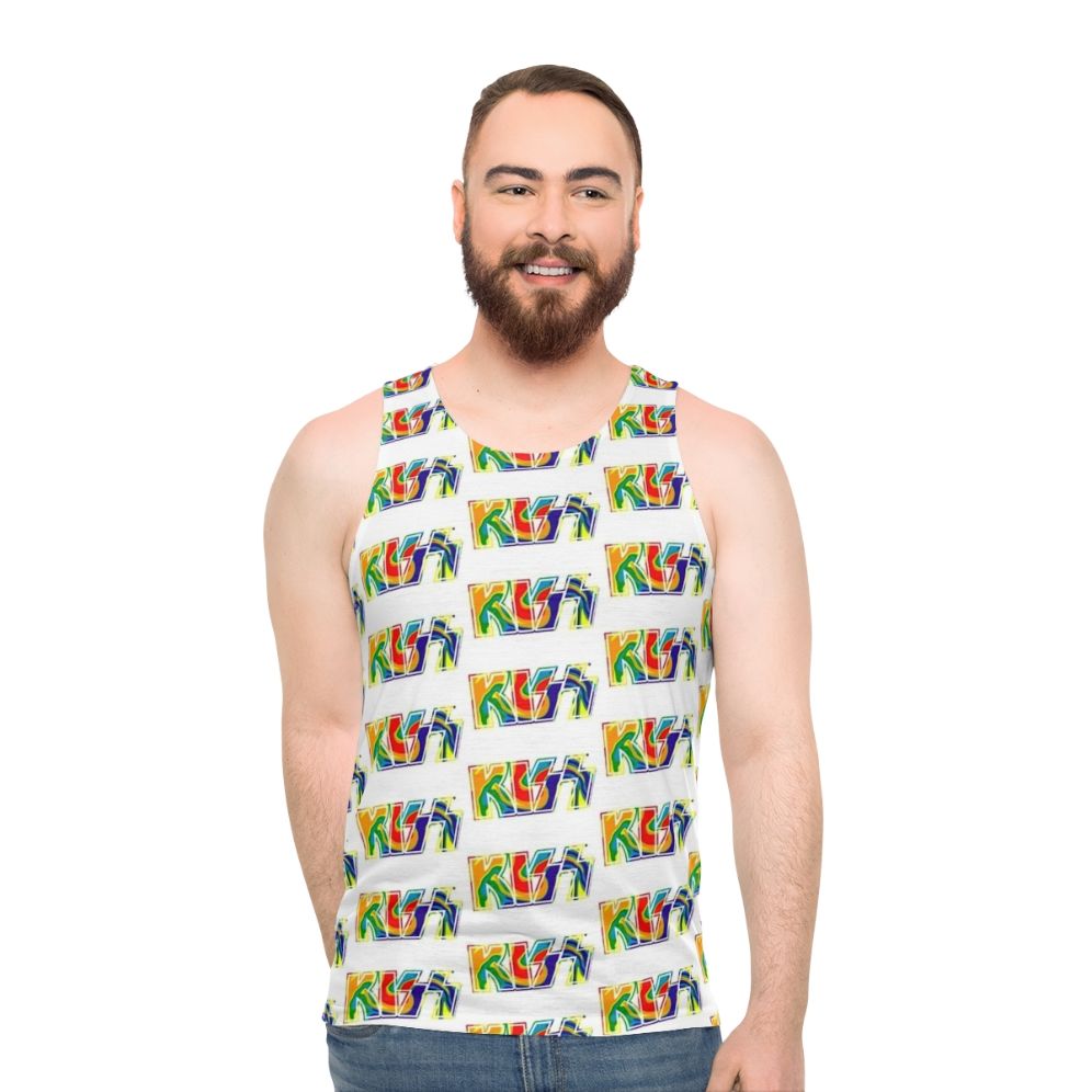 Kiss The Band Rainbow Tie Dye Unisex Tank Top