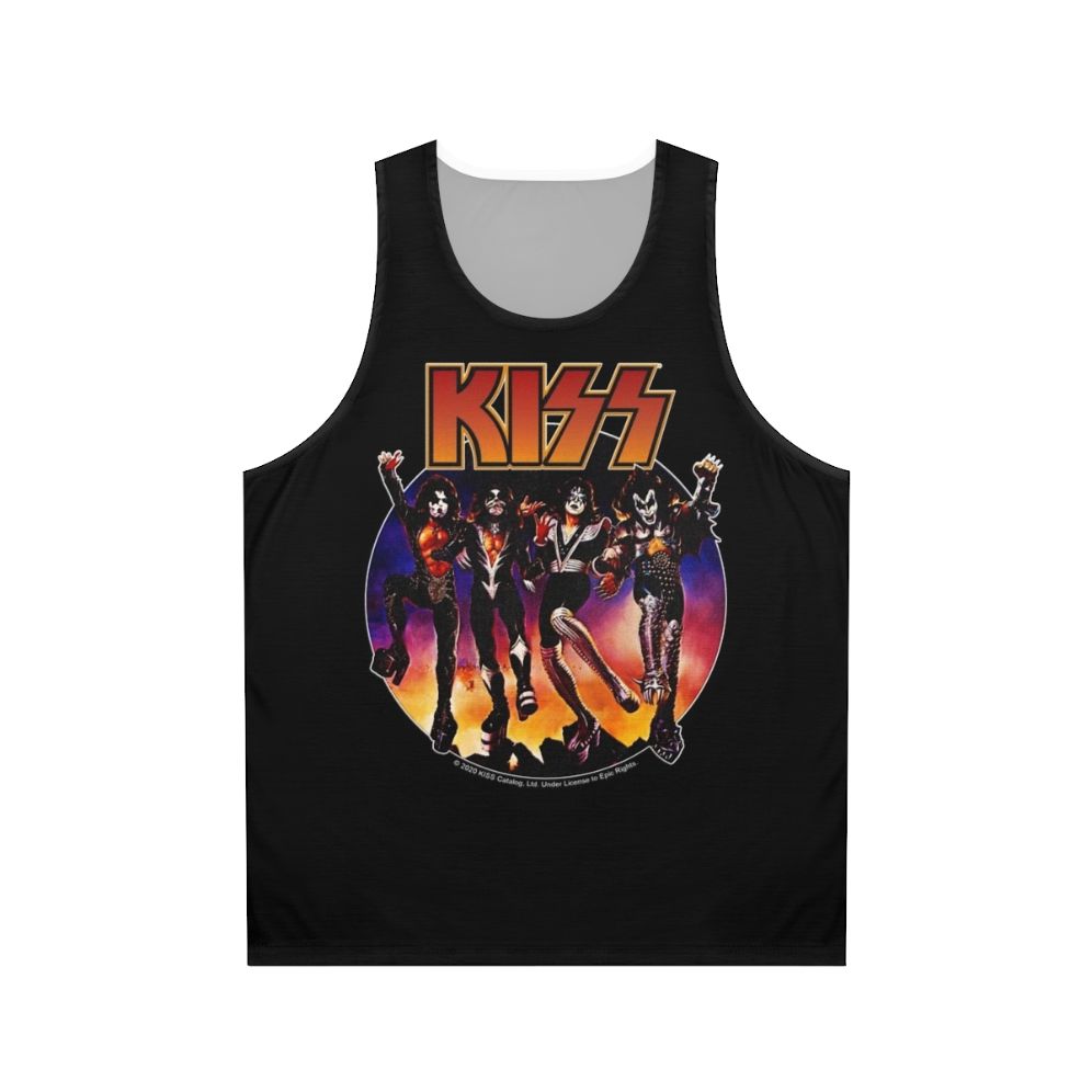 Vintage Kiss Design Unisex Tank Top