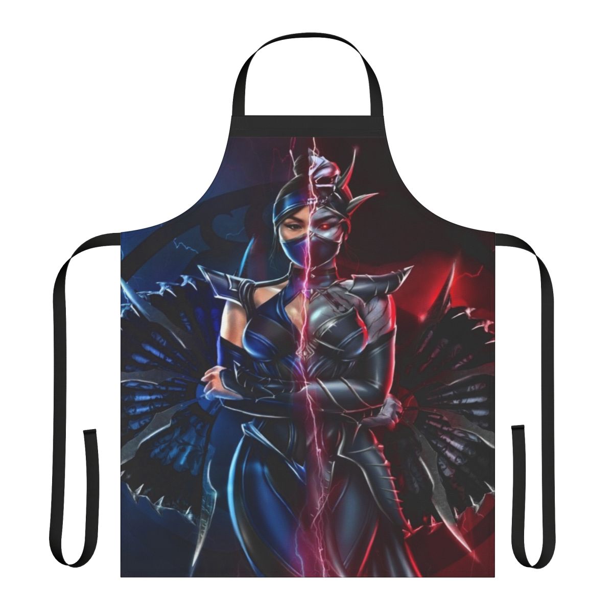 Kitana-inspired apron featuring the Mortal Kombat 11 character design