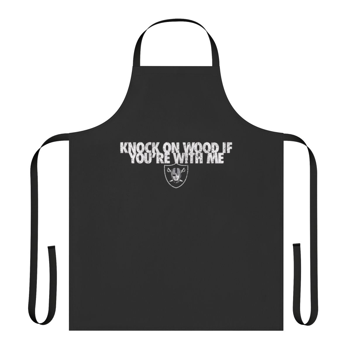 Knock On Wood Apron Featuring Football Player Design