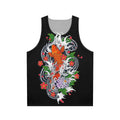 Koi fish pond inspired unisex tank top