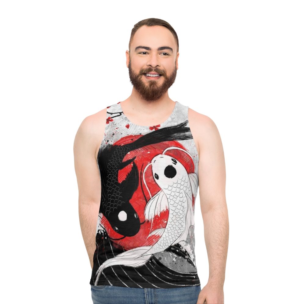 Koi Fish Yin Yang Unisex Tank Top