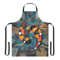 Koi watergarden-inspired apron featuring a vibrant koi fish design