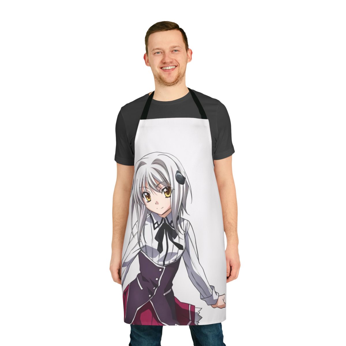 Koneko-inspired apron with an anime-style design, perfect for the kitchen