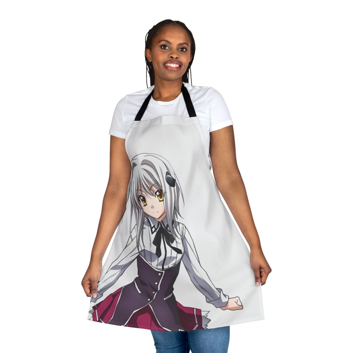 Koneko-inspired apron with an anime-style design, perfect for the kitchen