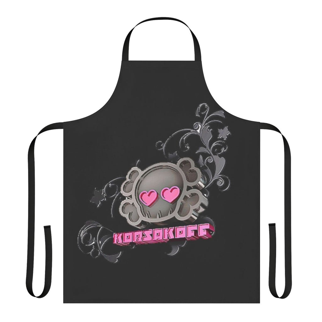 Korsakoff-inspired apron featuring a stylized electronic music logo