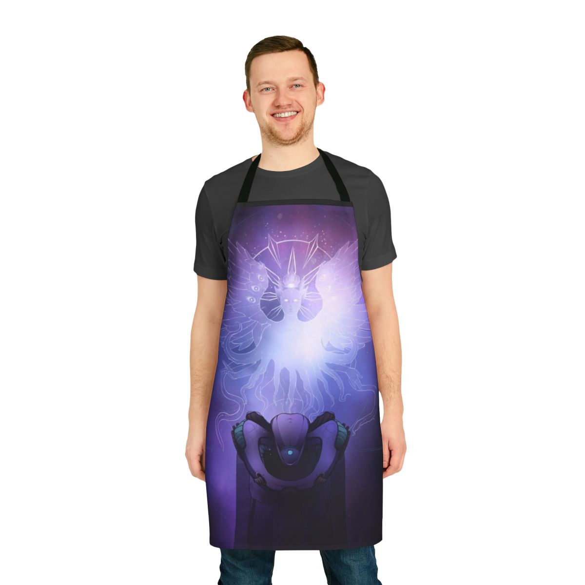 Kosh-inspired apron featuring Babylon 5 artwork