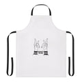 Black apron with Kraftklub band logo and name