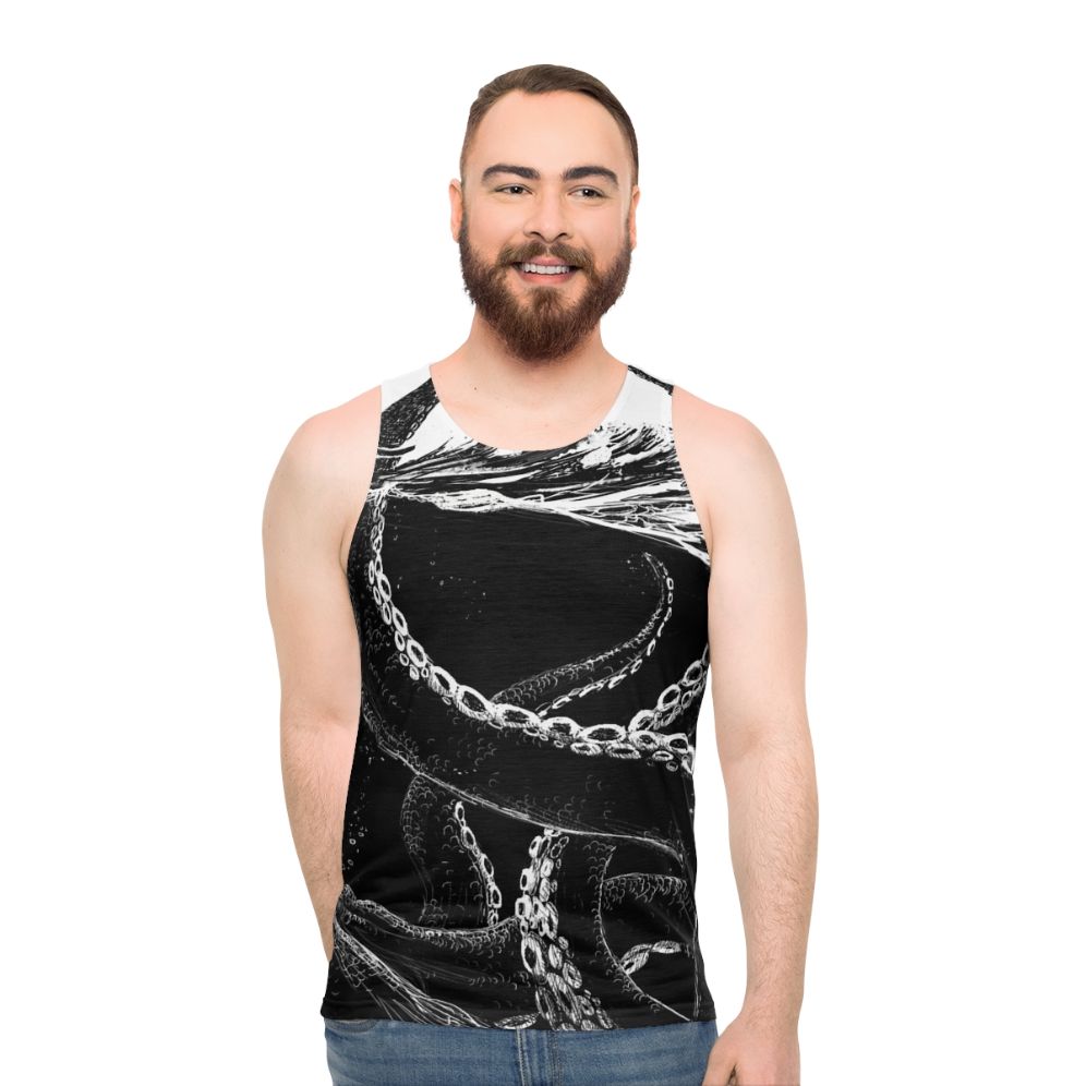 Kraken sea monster unisex tank top