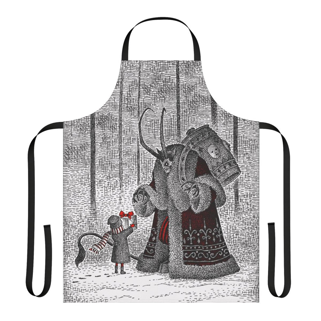 Krampus Holiday Apron featuring the mythical Krampus creature