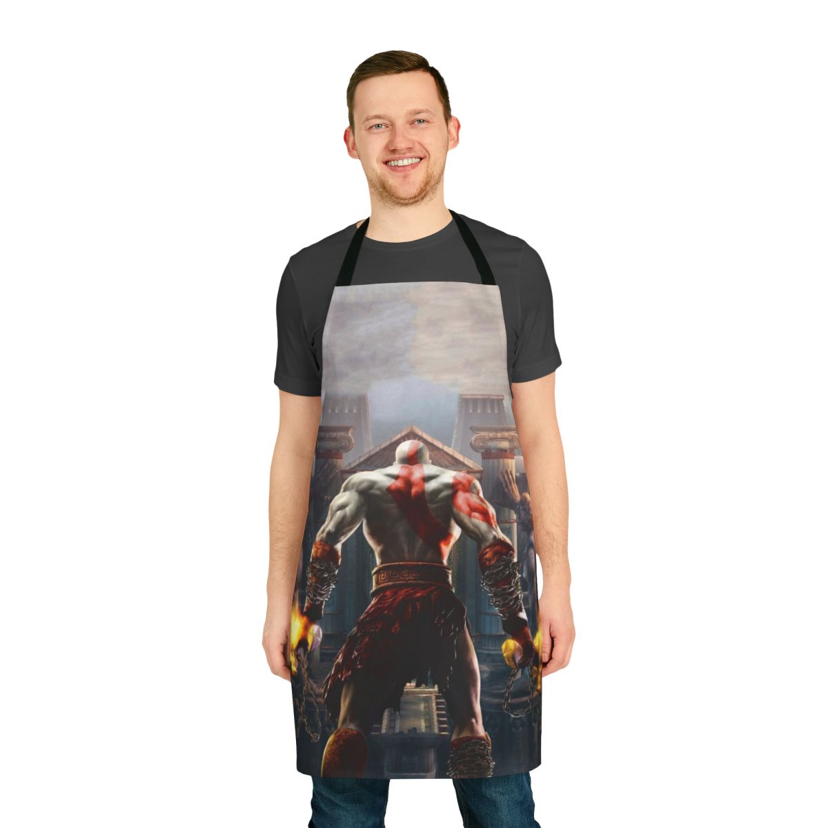 Stylish Kratos-inspired apron for God of War fans and home cooks