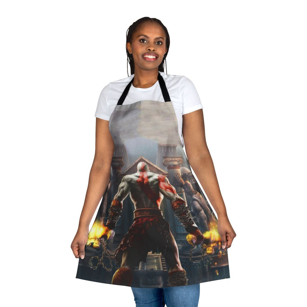 Stylish Kratos-inspired apron for God of War fans and home cooks