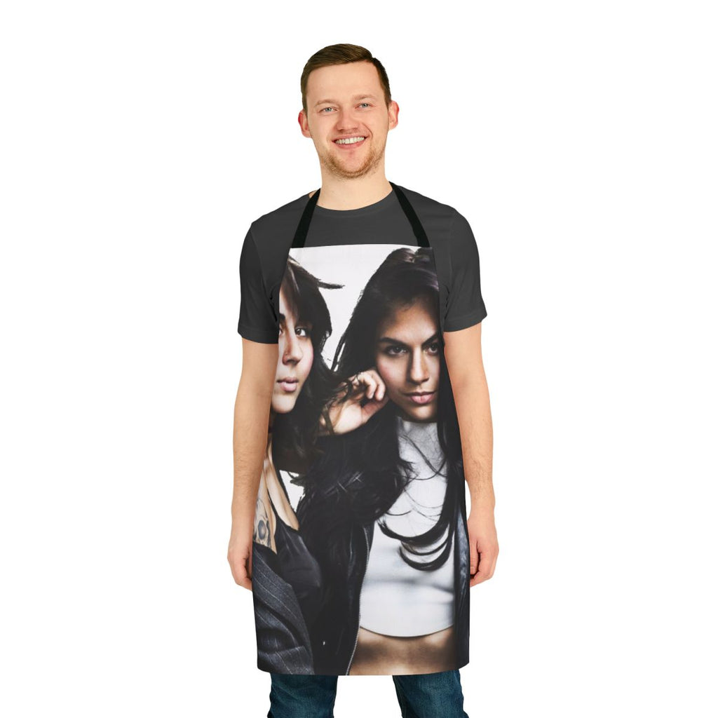 Krewella-inspired apron with electronic music design