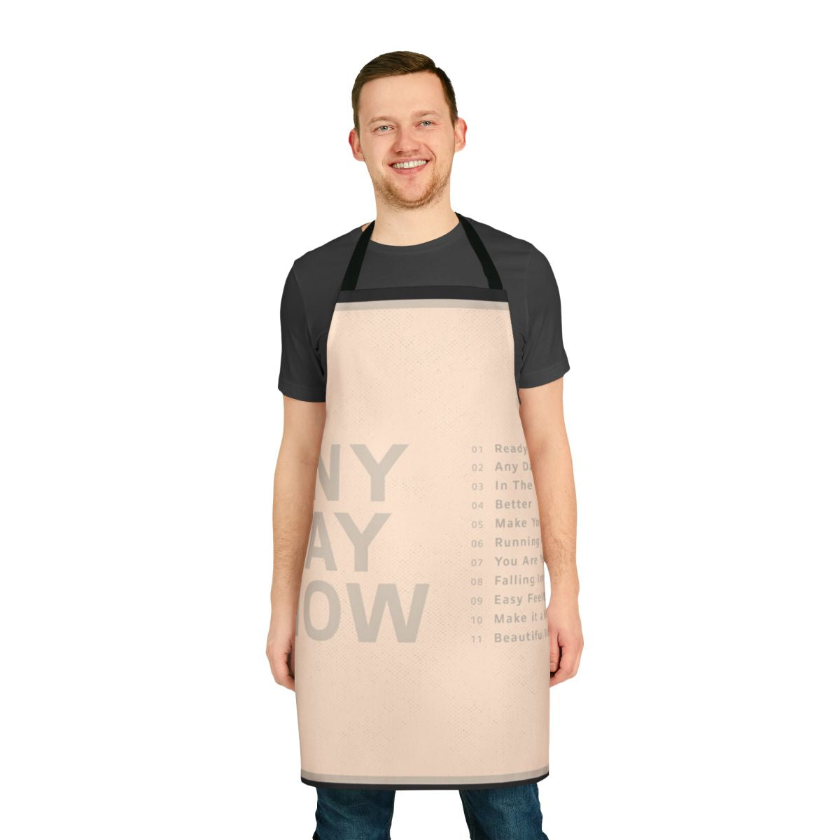 Krezip inspired apron featuring the band's logo and album artwork