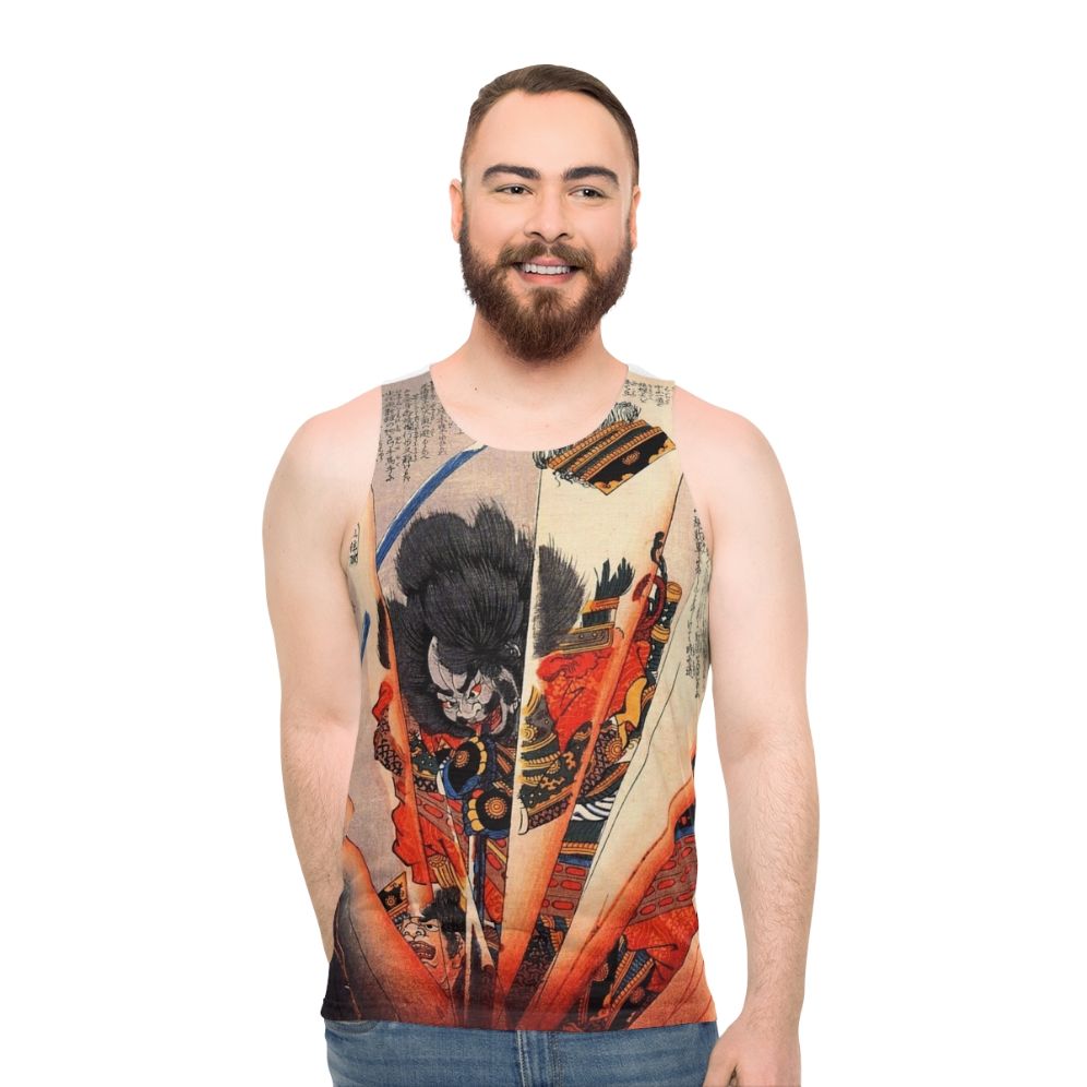 Kuniyoshi Samurai Woodblock Print Tank Top