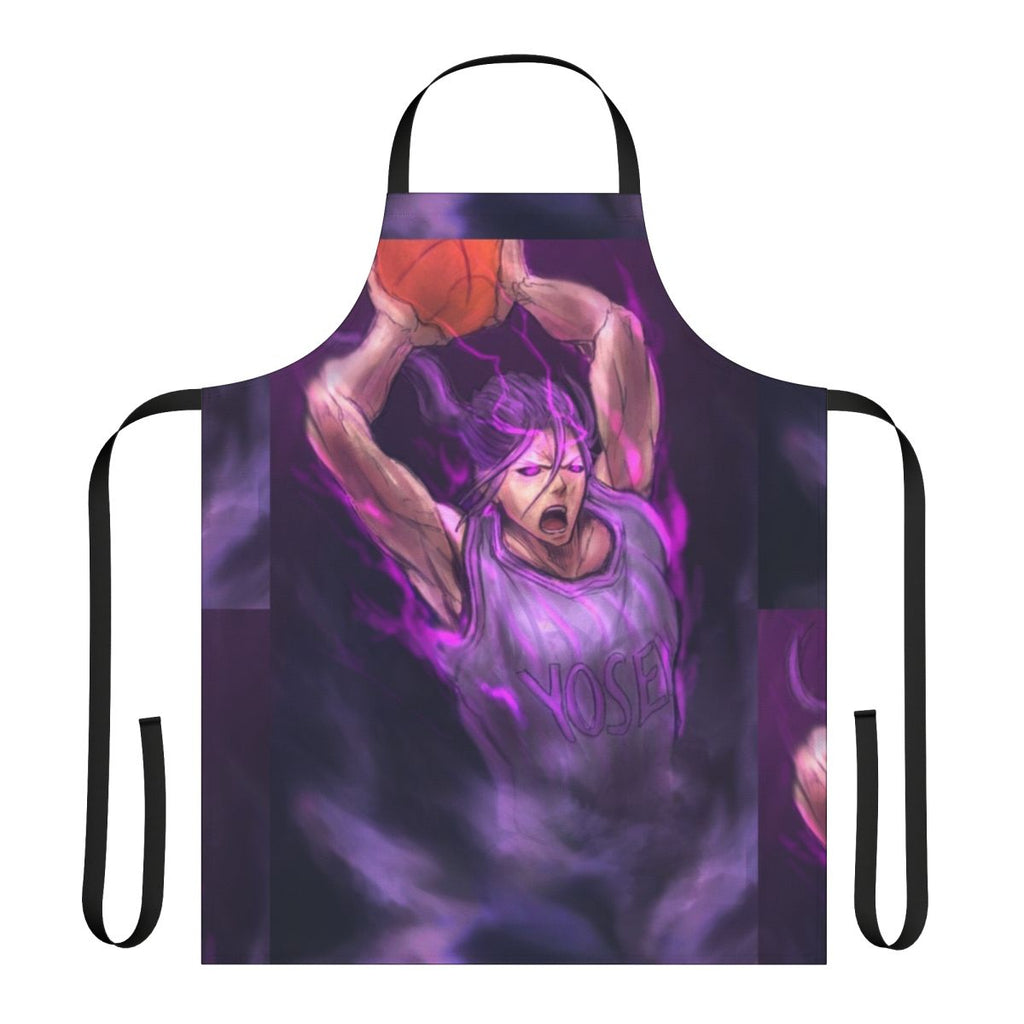 Kuroko's Basketball inspired apron featuring the characters and team logos from the popular anime series.