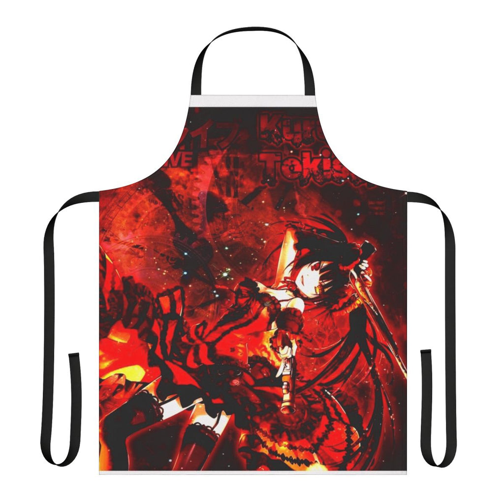 Anime-style Kurumi Tokisaki apron with Date A Live inspired design