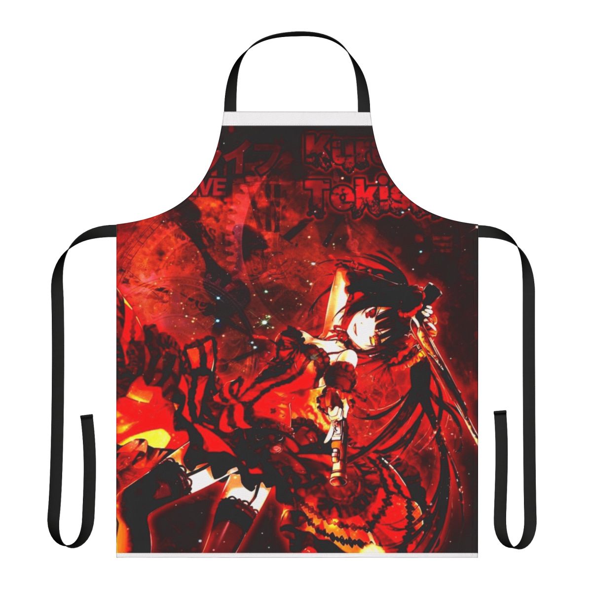 Anime-style Kurumi Tokisaki apron with Date A Live inspired design