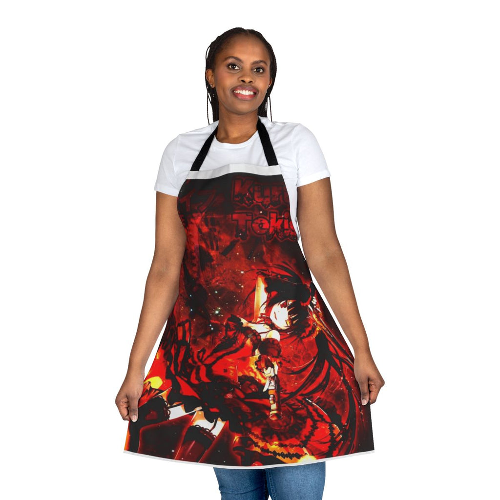 Anime-style Kurumi Tokisaki apron with Date A Live inspired design