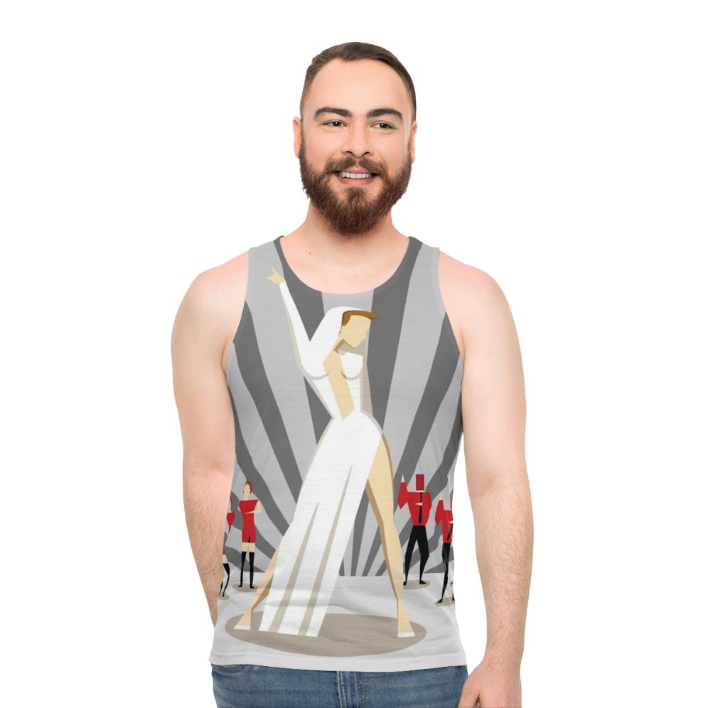 Unisex tank top featuring Kylie Minogue's iconic "Can't Get You Out of My Head" design