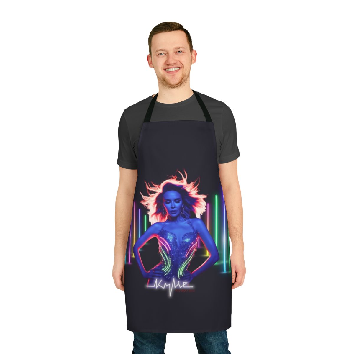 Kylie Minogue inspired apron with Vegas High Tension Tour design