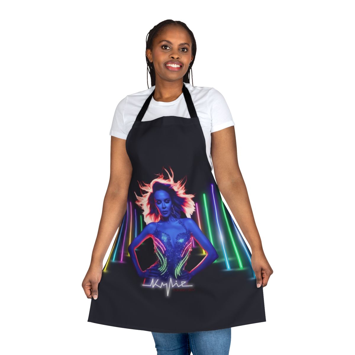 Kylie Minogue inspired apron with Vegas High Tension Tour design