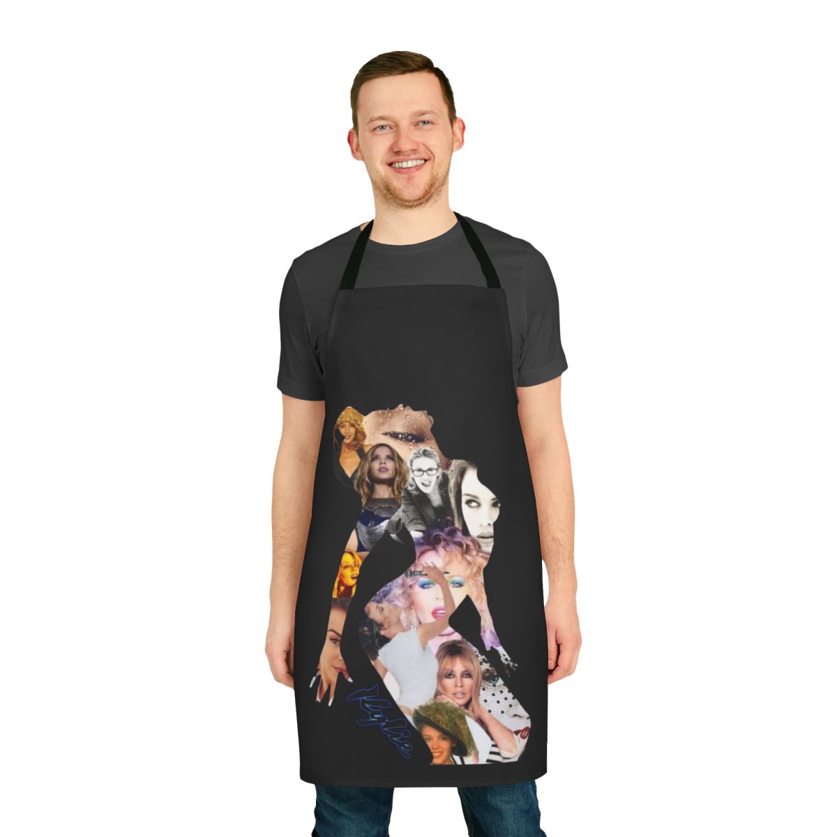 Kylie Minogue inspired silhouette apron with pop music design