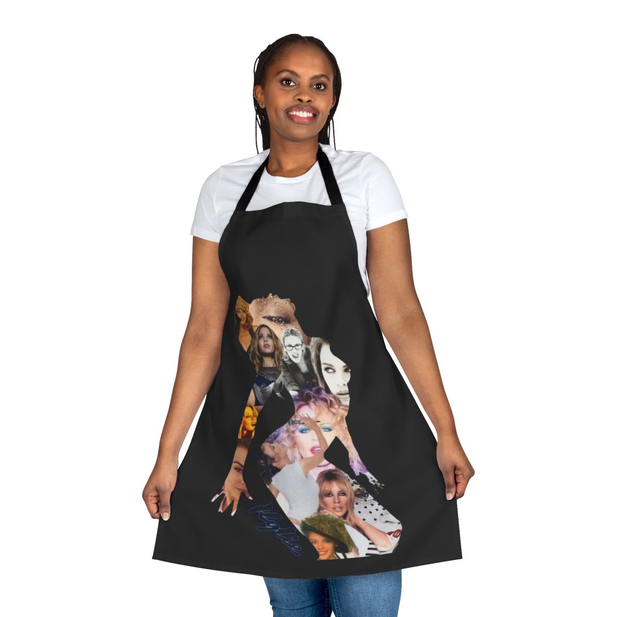 Kylie Minogue inspired silhouette apron with pop music design