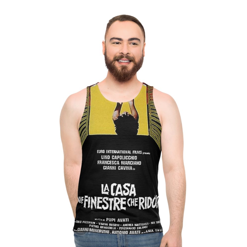 La Casa Dalle Finestre Che Ridono Unisex Horror Tank Top
