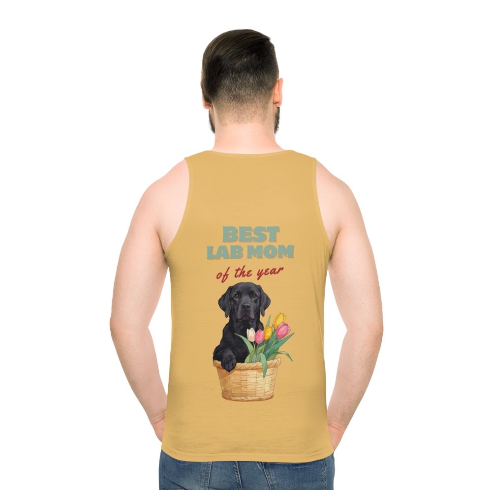 Labrador Retriever Dog Mom Tank Top with Vibrant Tulips Design