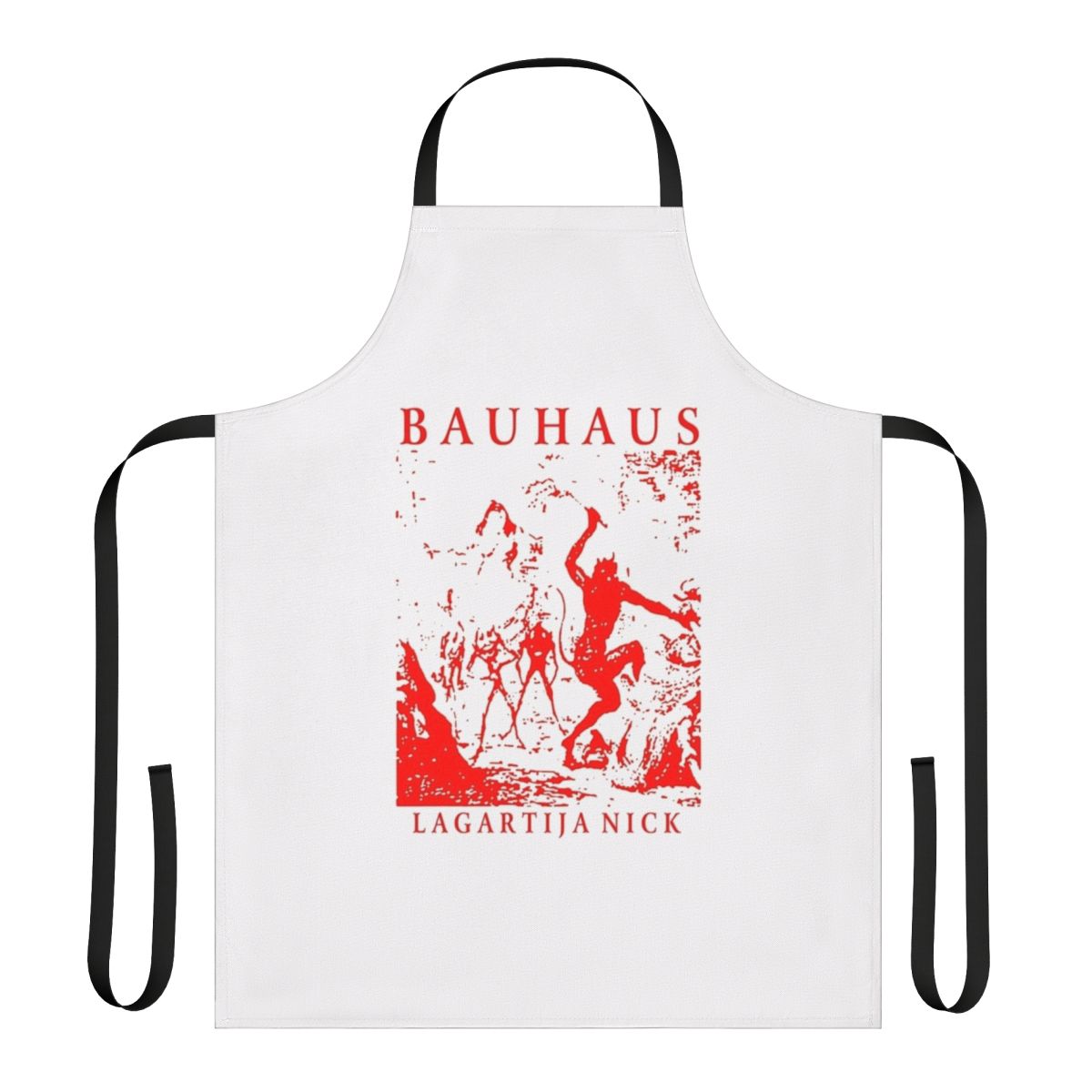 Lagartijanick inspired Bauhaus band legend apron with abstract modernist design