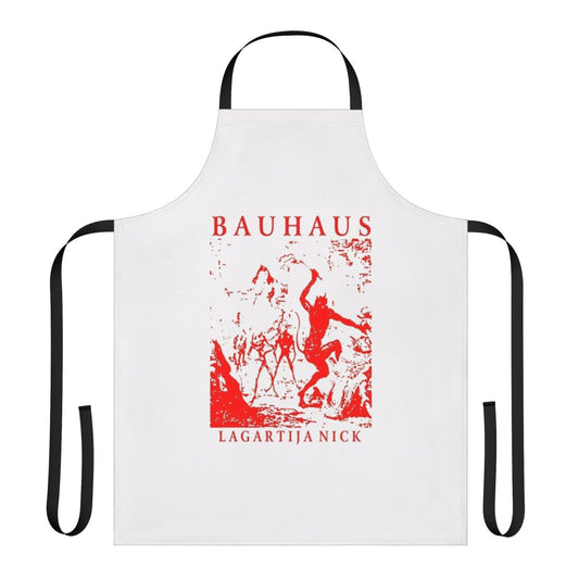 Lagartijanick inspired Bauhaus band legend apron with abstract modernist design