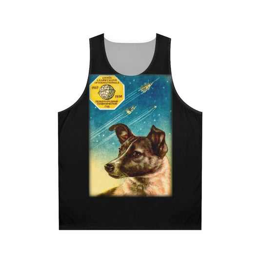 Laika the Sputnik 2 Russian Space Dog Unisex Tank Top