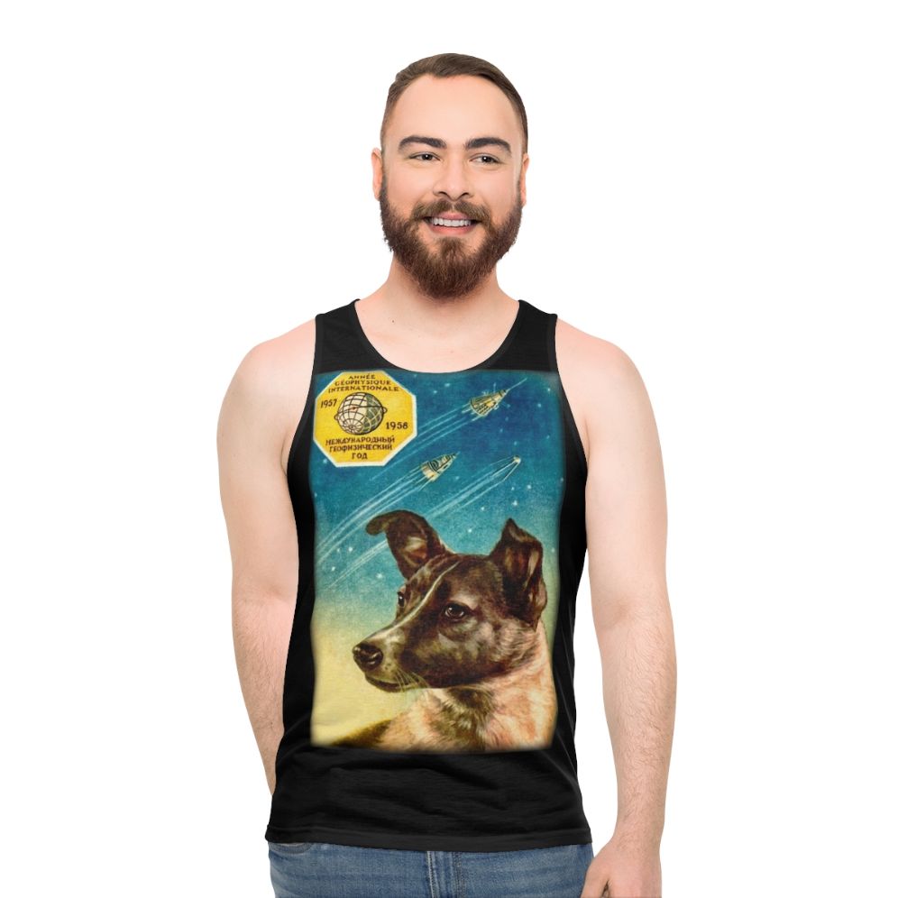 Laika the Sputnik 2 Russian Space Dog Unisex Tank Top