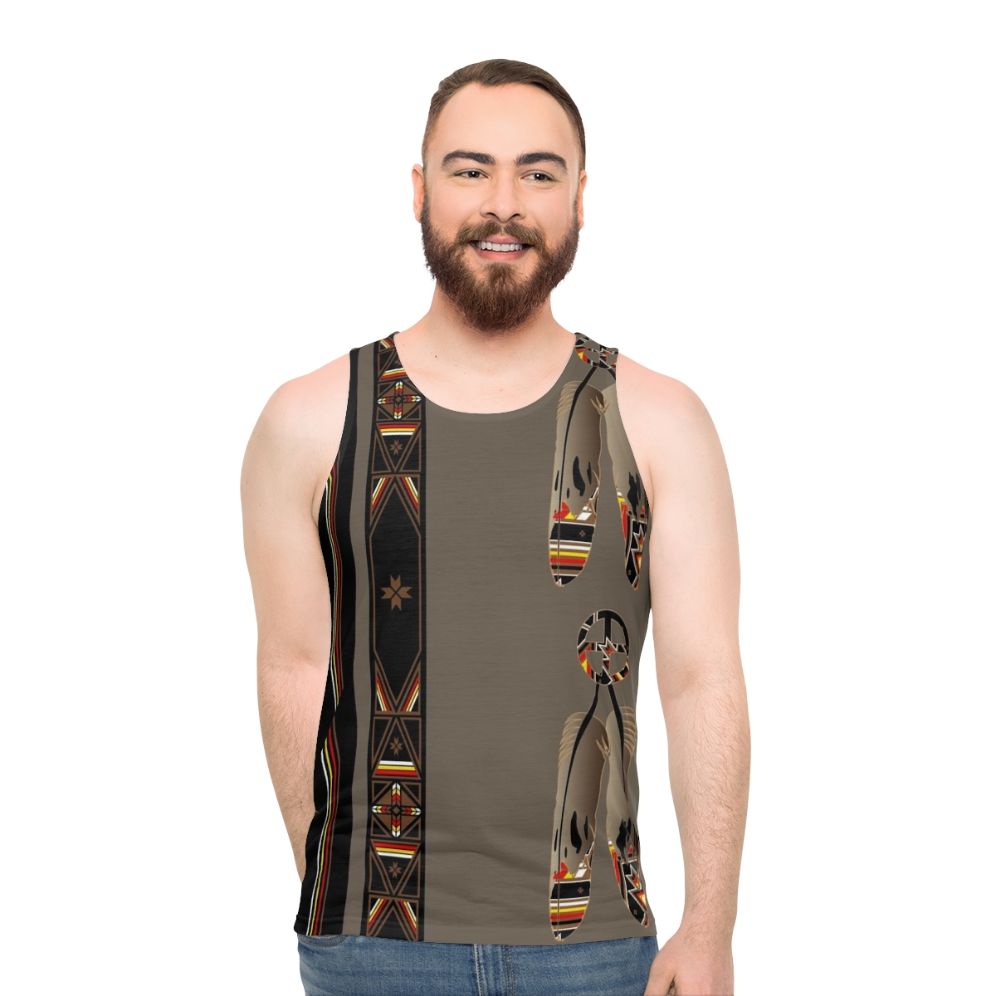 Lakota Design Unisex Tank Top featuring native american art