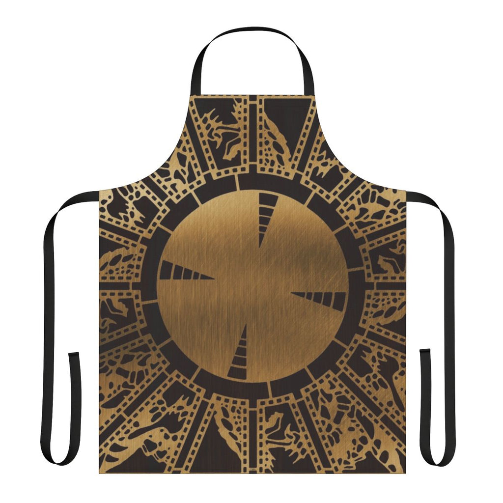 Lament Configuration inspired apron with puzzle box and cenobite design