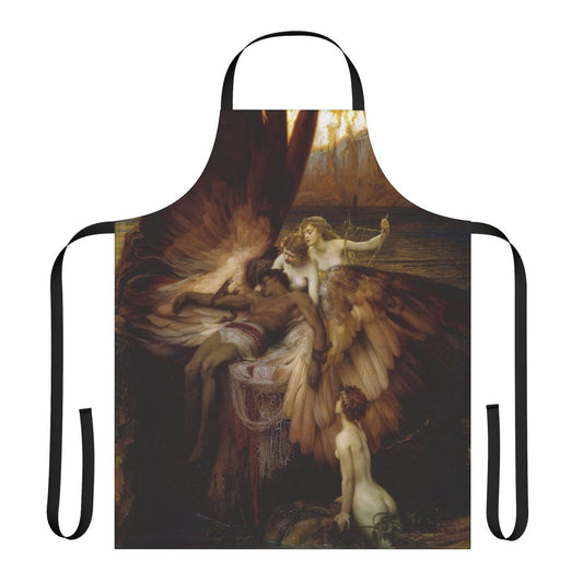 Apron featuring the painting "The Lament for Icarus" by Herbert James Draper, depicting the mythological story of Icarus.