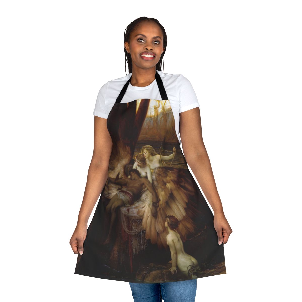 Apron featuring the painting "The Lament for Icarus" by Herbert James Draper, depicting the mythological story of Icarus.