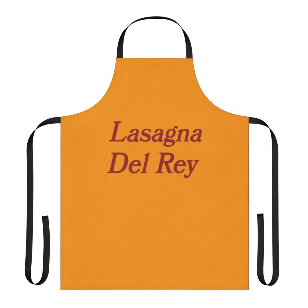 Lana Del Rey themed lasagna apron with born to die, lust for life, and honeymoon album references