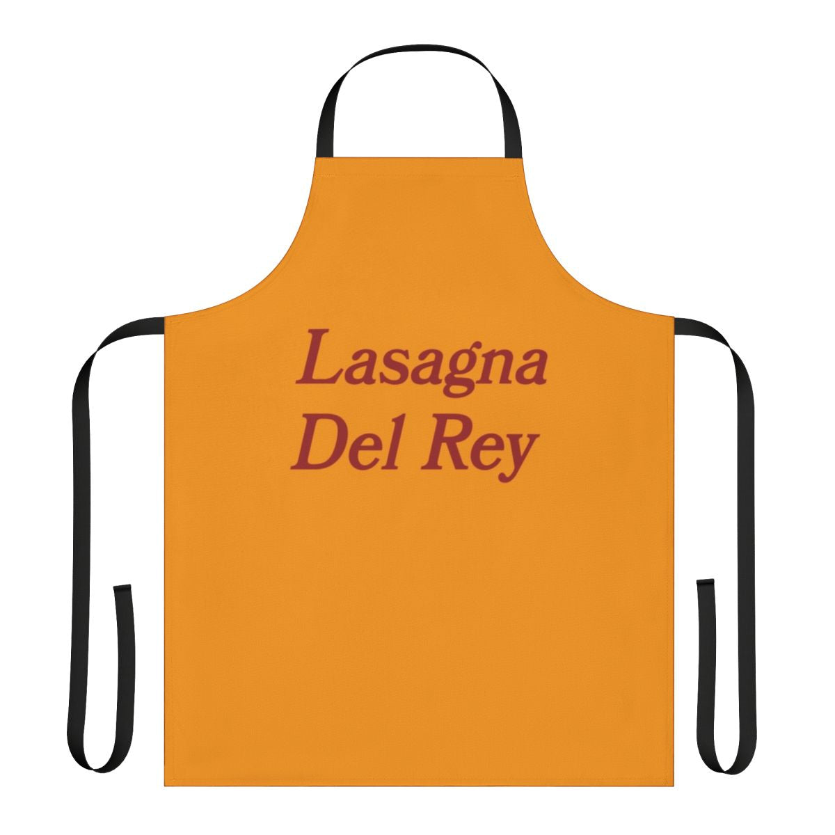 Lana Del Rey themed lasagna apron with born to die, lust for life, and honeymoon album references