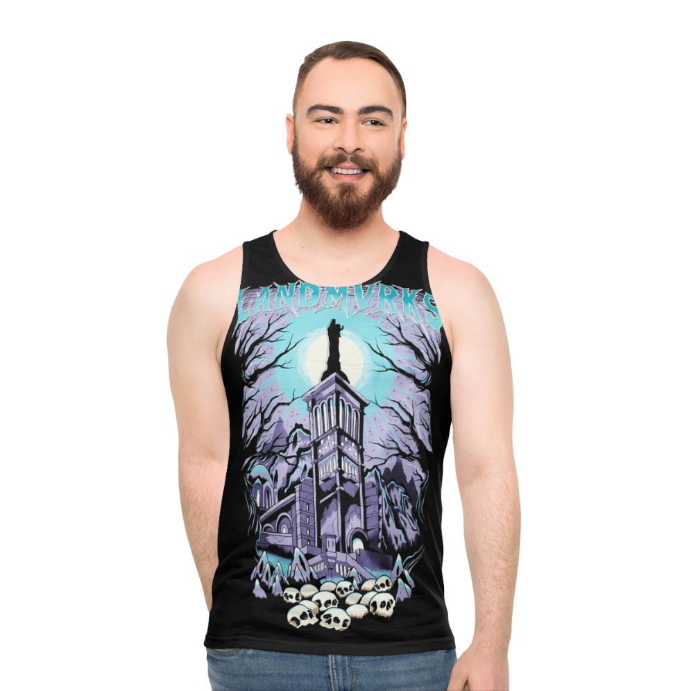 Landmvrks Skull Castle Unisex Heavy Metal Tank Top